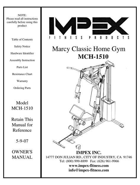 Marcy classic mch 1510 workout guide. - Gegen den großen krieg? entspannung in den internationalen beziehungen 1911 - 1914..