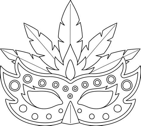 Mardi Gras Mask Coloring Pages Free Printable
