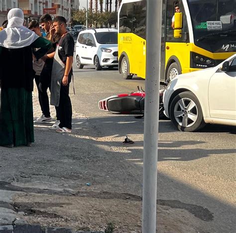 Mardin’de otomobil ile motosiklet çarpıştı: 2 yaralıs