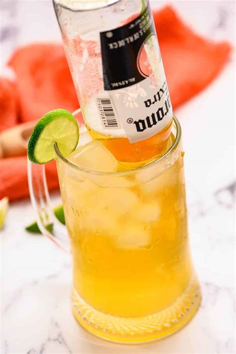Margarita with beer. 1 orange - juice (or 3 clementine oranges) 8 cups ice. 1 cup tequila (use a good brand!) ¼ cup triple sec. 2 cups margarita mix. sea salt for the rim of the glass. 6 pack of Coronitas (small 7 oz Corona beers) … 