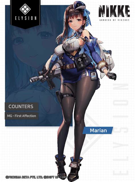 Marian nikke. Playable Marian NIKKE. I totally forgot this was a thing. To bad she's only SR. A neat detail is that when she's reloading, you can see her eyes flash red. 