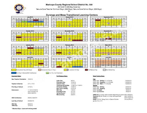 Maricopa Community Colleges Calendar