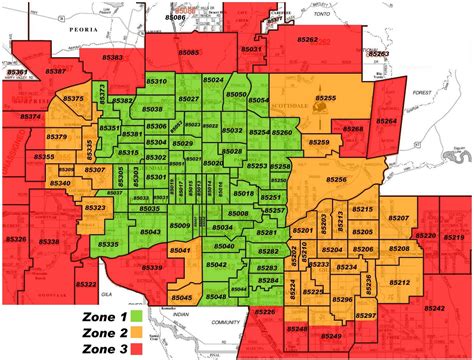 Maricopa County - Arizona Zip Code Boundary Map (AZ) - zipmap.net