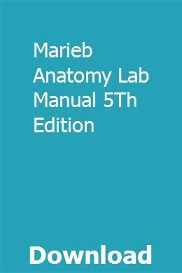 Marieb 5th Edition Lab Manual Answer Key