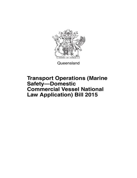 Marine Safety (Domestic Commercial Vessel) National Law …