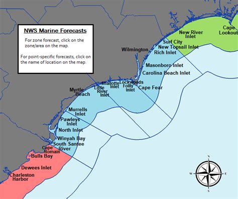 The following NC marine forecasts from NOAA are not only