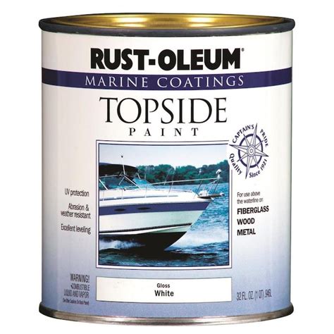 Marine paint lowes. Topside paint is designed to provide a durable, weather resistant finish on fiberglass, wood and metal boat surfaces. Works above the waterline; apply to fiberglass, wood or metal surfaces. Oil modified alkyd provides a flexible coating that applies easily. Dries to the touch in 1 to 2 hours and covers up to 100 sq ft 