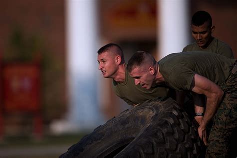 Marine physical requirements. Physical Fitness Requirements. Marine Corps recruits are required to meet the standards of the Initial Strength Test in order to ship to recruit training. The test includes pull-ups (or a flexed arm hang for women), max crunches in 2 minutes, and a 1.5 mile run. 