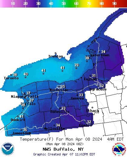 Point Forecast: Buffalo NY. 42.88°N 78.84°W (Elev. 600 ft) Last Update: 7:40 am EDT Oct 23, 2023. Forecast Valid: 9am EDT Oct 23, 2023-6pm EDT Oct 29, 2023. Forecast Discussion.. 