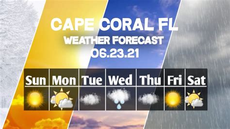 The 7 day weather forecast summary for Cape Haze Marina