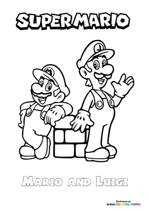 Mario And Luigi Coloring Shee