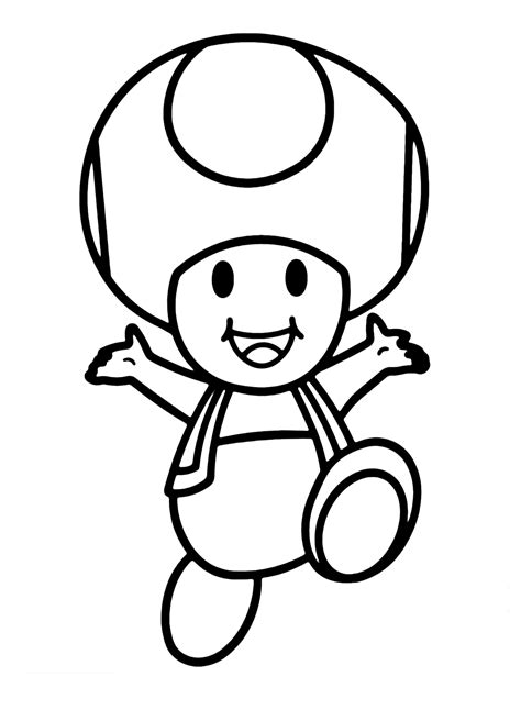 Mario And Toad Coloring Pages