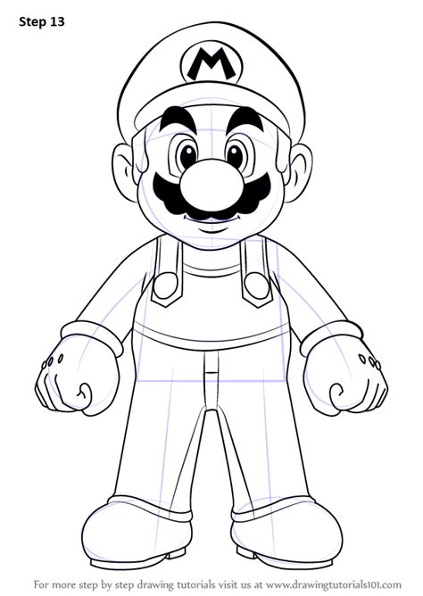 Mario Drawing Outline