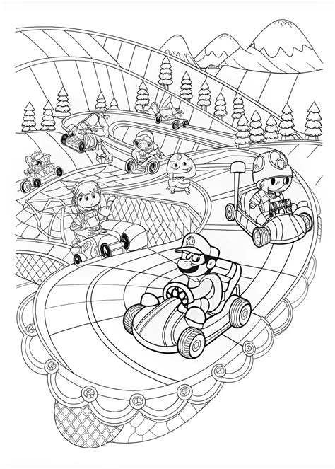 Mario Kart Coloring Book