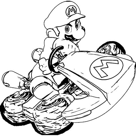 Mario Kart Printable Coloring Pages