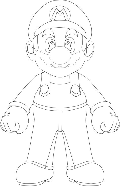 Mario Line Drawing