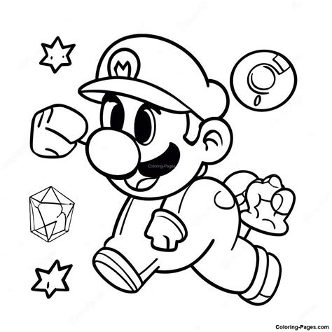 Mario Power Up Coloring Pages