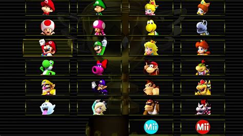 Mario kart wii characters unlock. This video shows all of the playable & unlockable characters and gameplay of each character in Mario Kart Wii for Nintendo Wii. The 24 characters of the rost... 