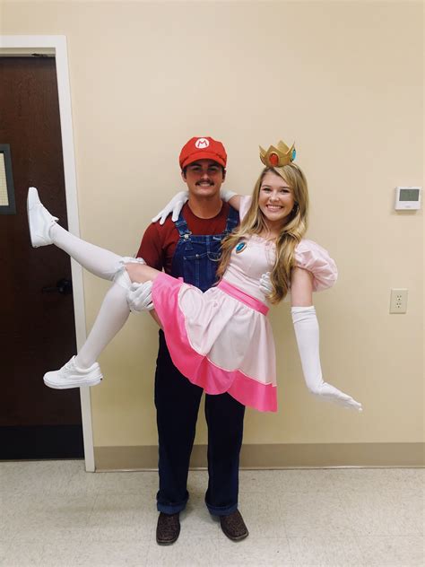 Mario luigi and princess peach halloween costumes. 