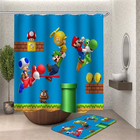 Mario shower curtain. Things To Know About Mario shower curtain. 