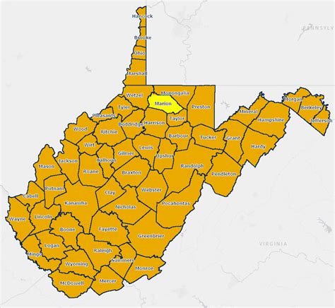 1784--Harrison County was created 3 May 1784 from Monongalia County.County seat: Clarksburg For animated maps illustrating West Virginia county boundary changes, "Rotating Formation West Virginia County Boundary Maps" (1617-1995) may be viewed for free at the MapofUS.org website.. 