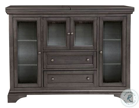 Mariposa Warm Gray Flip-Top Server - HomeGalleryStores.com