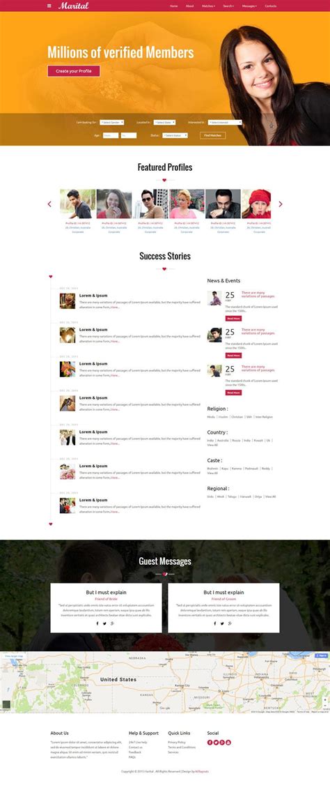 Marital Matrimonial Website Templates Free Download W3layouts