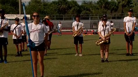 Marjory Stoneman Douglas marching band en route to Macy’s Thanksgiving Day Parade