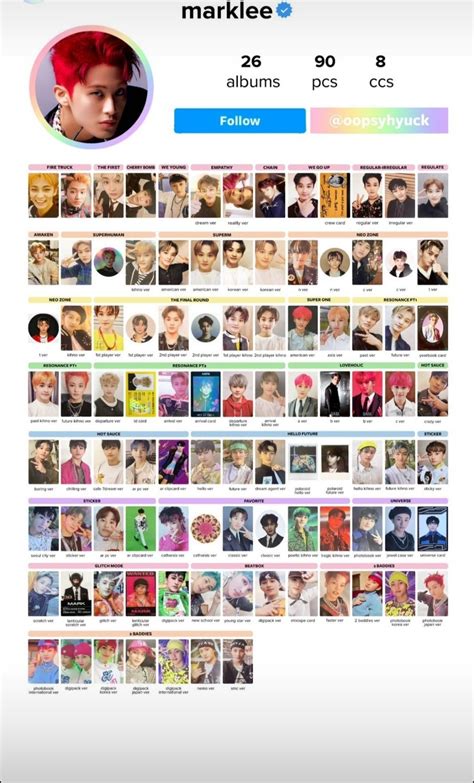 Mark Lee Photocard Template