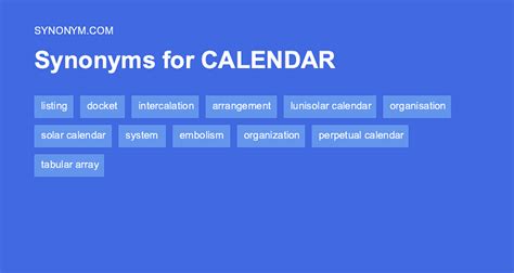 Mark Your Calendar Synonym