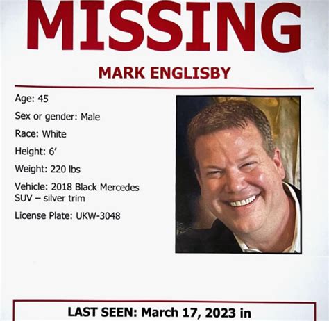 Mar 19, 2023 · The 45-year-old missing attorney Mark Englisby is being searched after by the Chesterfield County Police Department. #MarkEnglisby https://medicotopics.com/missing .... 