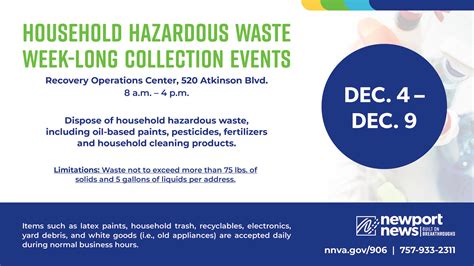 Mark your calendar for household hazardous waste collection in …