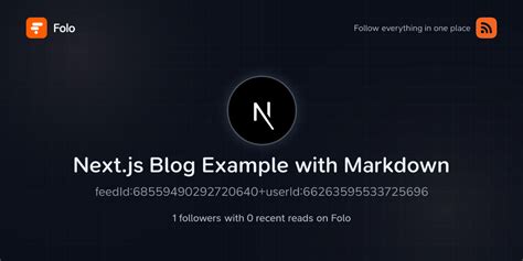 Markdown blog example.  A statically generated blog example using Next.  I can...