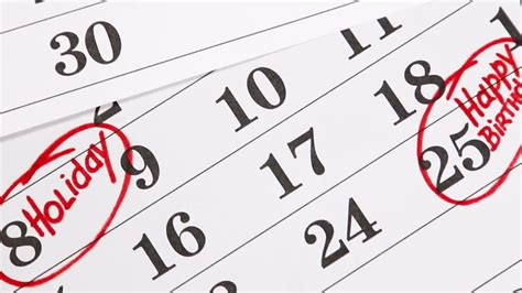 Marked Calendar Stock Video Motion Array