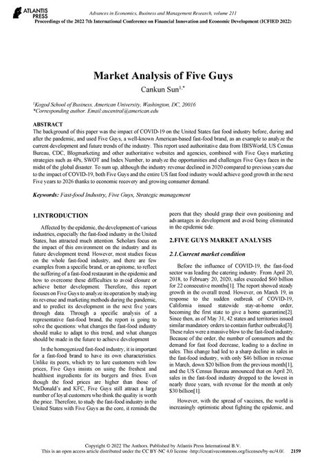 Market Analysis of Five Guys - ResearchGate