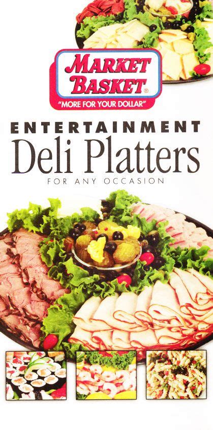Market basket platters. Below you will find Market Basket Catering Menu with Prices. Description. Price. Deviled Egg Tray. $12.99. Fried Chicken Picnic Pack. $24.99. Signature Sandwich Platter. $34.99. 