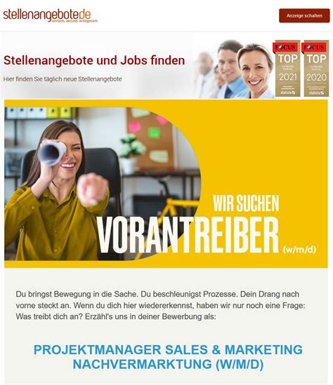 Marketing Analytik Jobs und Stellenangebote in Fernwald - 2024