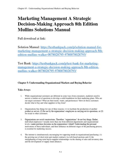 Marketing Management A Strategic Decision Making Approach