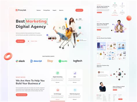 Marketing Web Page on Behance