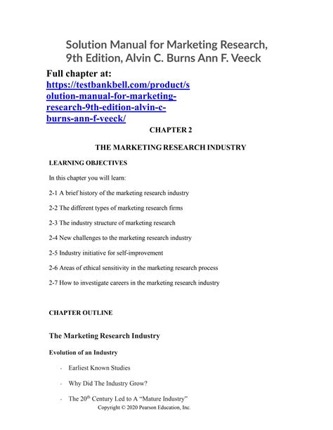 Marketing research 9th edition study guide. - El libro de la magia blanca editorial humanitas.