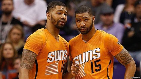 The Morris twins have been inseparable for essentially their entire lives. They went to high school, played college basketball at the University of Kansas , and took all the same classes together. They even went back-to-back in the 2011 NBA Draft when Markieff went 13th overall to the Phoenix Suns and Marcus went 14th to the Houston Rockets.. 