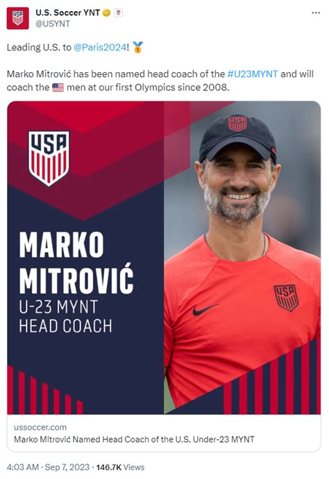Marko Mitrović hired as U.S. Olympic men’s soccer coach