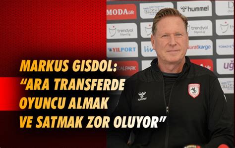 Markus Gisdol: “Ara transferde oyuncu almak ve satmak zor oluyor”