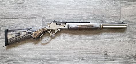 Marlin model 1895 sbl. Description. MARLIN 1895 SBL 45-70 GOVT LAMINATED STAINLESS 19" 6 SHOT. Receiver, lever and trigger guard plate are CNC machined from 416 stainless steel forgings. Barrel is a 6 groove, 1:20" RH twist made of 410 stainless steel and is cold hammer-forged which results in ultra-precise rifling that provides exceptional accuracy and longevity. 