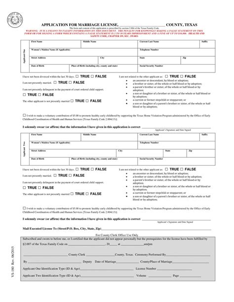 Marriage License Application Form 20202022 Fill and Sign Printable