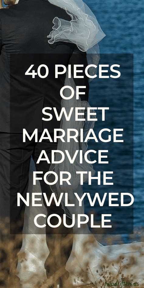 Marriage advice for newlyweds. Oct 1, 2022 · Short pieces of advice for newlyweds. If you have to give newlyweds advice in a short sentence, here is how you can write it! Be the fastest to forgive and love. Tell your spouse the little things you love about them. Love and praise each other every day. Learn the language of love and use it with each other regularly. 