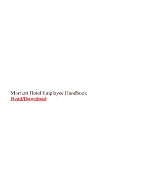Marriott employee handbook 2018.  marriott employee handbook: A Comprehensive Guide f...