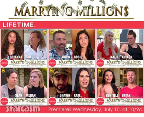 Marrying millions casting. Marrying Millions. Top-rated. Wed, Jul 10, 2019. S1.E1. Can't Buy My Love. Bill, who describes himself as 60 years young, founded and currently runs a commercial real estate company with investments in the billions. Twice divorced, Bill met Brianna, 21, at a popular restaurant in Dallas where Brianna was a hostess and the two began dating. 