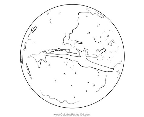Mars Planet Coloring Pages