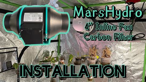 Mars hydro carbon filter setup.  This refillable and durable filter keep...